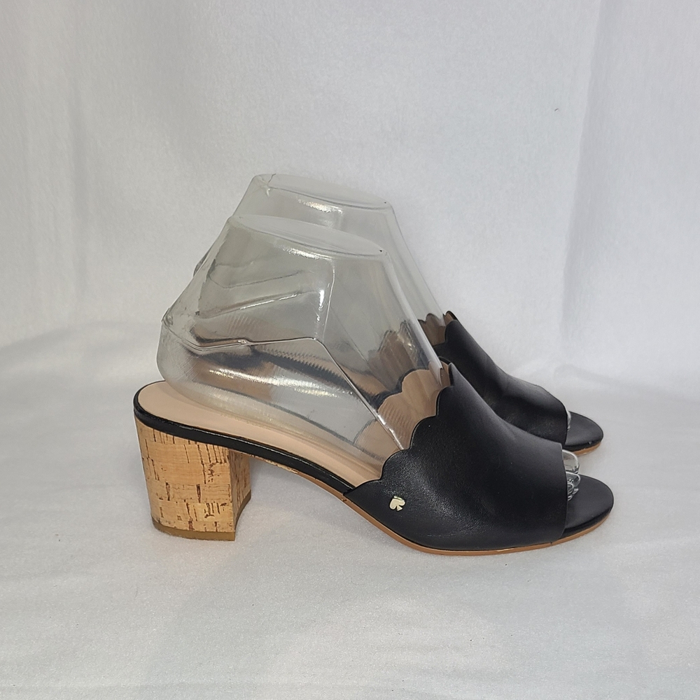 Kate Spade Warren Scalloped Leather Sandals Mules Size 7.5 - Picture 6 of 16